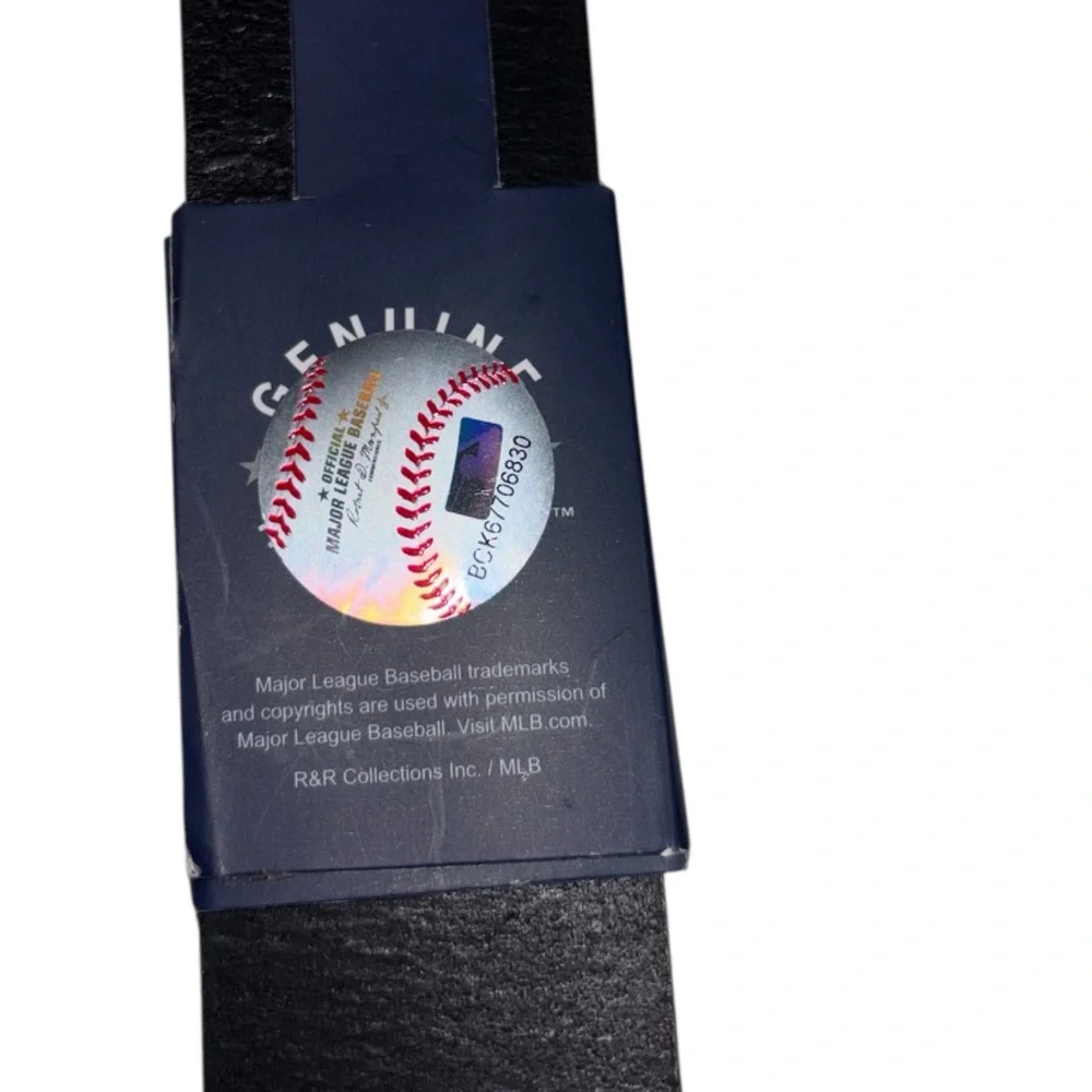 New York Yankees Leather Black Belt Men’s Waist 30-32 MLB Genuine Merchandise